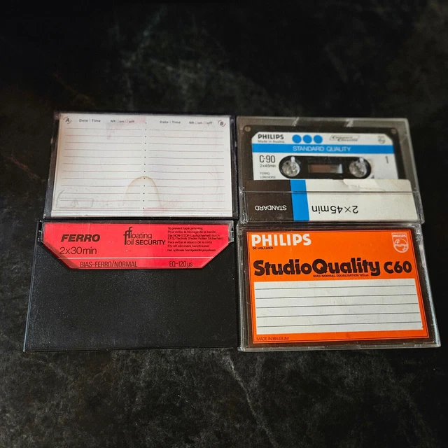Lot De 26 Cassettes Audio Philips C60 Et C90 (Ferro / Ultra Ferro) – Neuves Sous Blister, Enregistrables