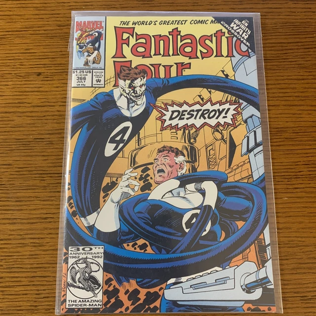 Fantastic Four #366 July 1992 Marvel Comic Book Paul Ryan Cover Art Infinity War