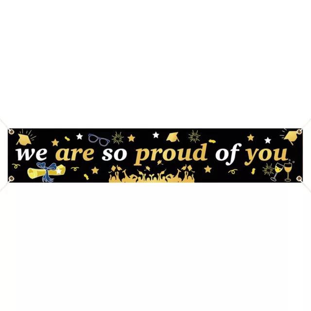 Graduation Banner Anti Fade For High School Easy To Hang With Alphabet Stickers