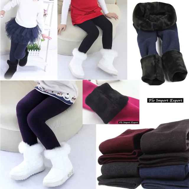 Leggings Felpato Bambina Caldo Pantalone Elastico Warm Child Pants LEGC101
