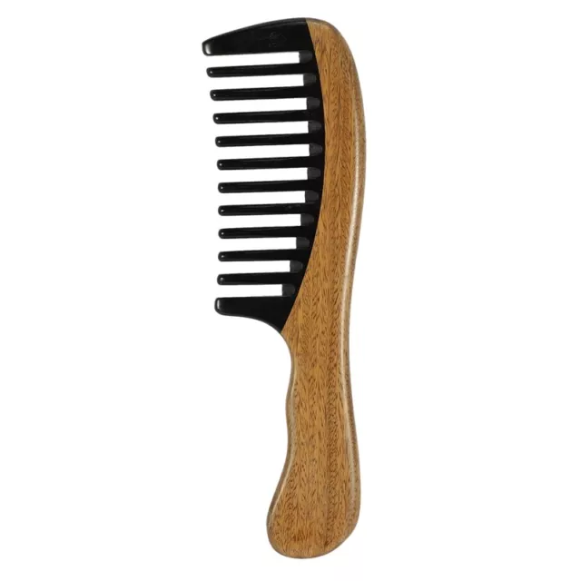 Green Sandalwood Hair Comb No Static Detangling Natural  Handmade Wooden8830