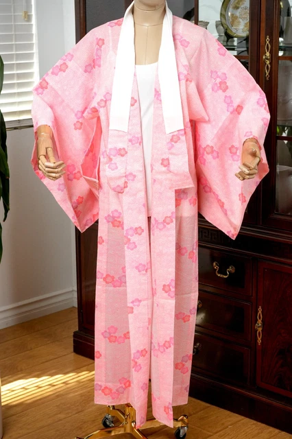 Dear Vanilla Japanese Hitoe Juban Undergown Women's Kimono Genuine Vintage Mint 5