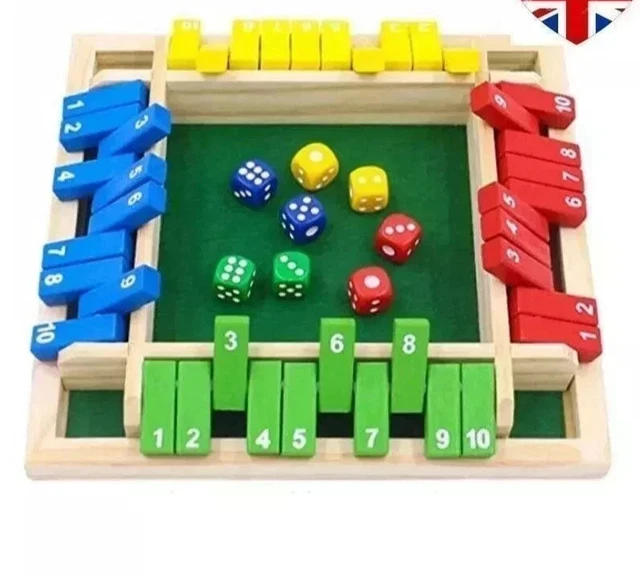 Gioco Shut The Box In Legno - Gioco Di Dadi Matematico Per Famiglia E Pub