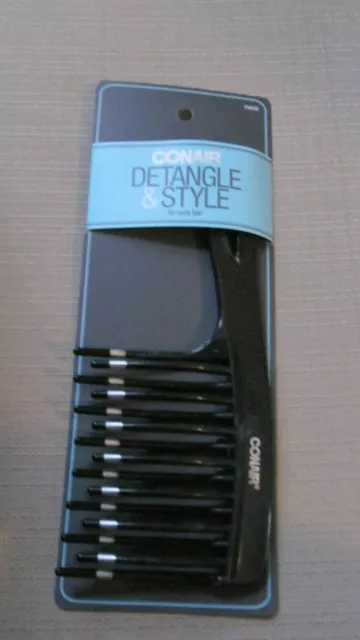 Conair Styling Essentials Detangling Comb, Style & Detangle BLACK  #14415Z❤