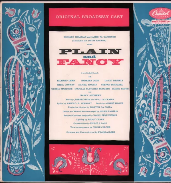 Plain and Fancy (Soundtrack) Original Broadway Cast LP vinyl UK Capitol