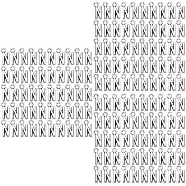 150 pcs charm initial necklace Brief Anhänger Charme Edelstahl Buchstaben Anhäng