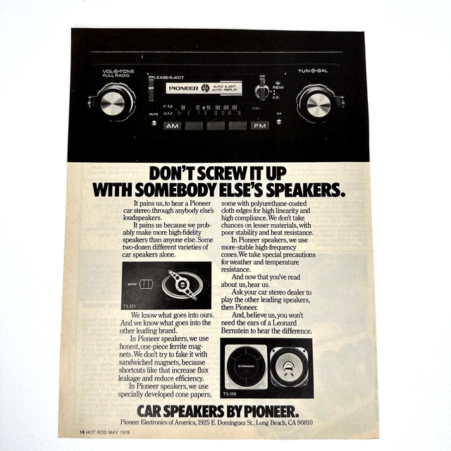 Vintage Pioneer Car Speakers FOR SALE! PicClick UK