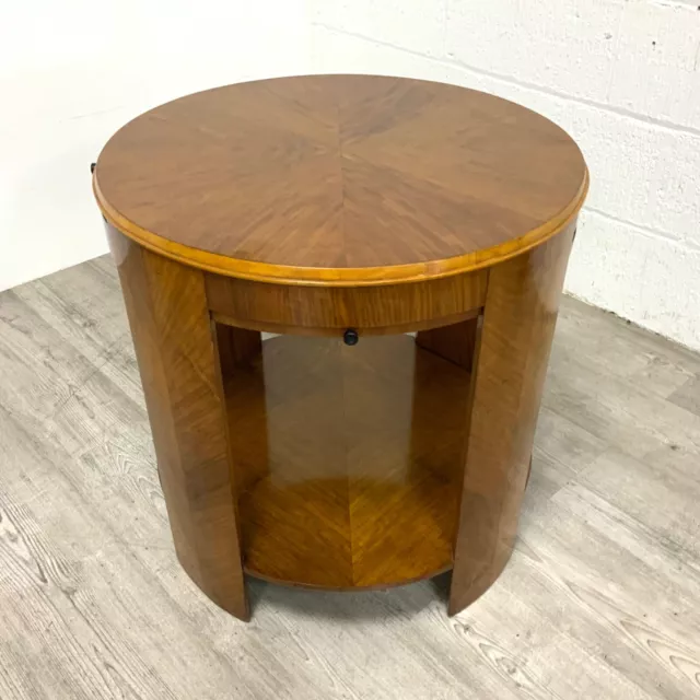 Original 1930s Heals Art Deco Walnut  Side Library Table With Pull Out Leaves