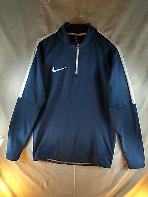 Nike Men's Small S Navy Blue 1/4 Zip Sweatshirt Sports Football Dri-Fit