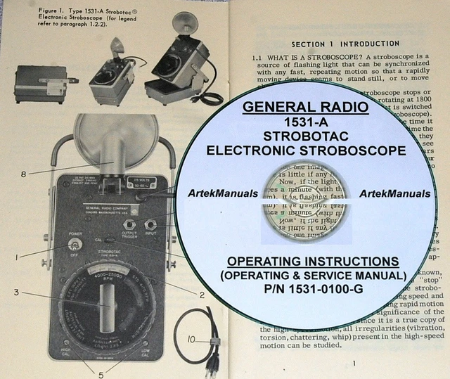 GENERAL RADIO 1531A Strobotac, manuel, fonctionnement, service