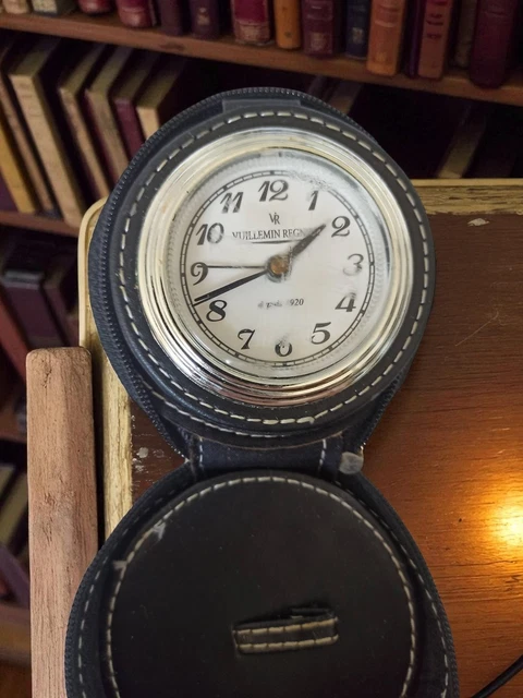 Montre Mécanique Vintage à Guichet - Vuillemin Regnier - Boîtier Bronze, Cadran Marron, Bracelet Cuir