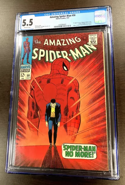 AMAZING SPIDER-MAN #50 CGC 5.5 1ST APPEARANCE OF KINGPIN 1967 Marvel Comics!!