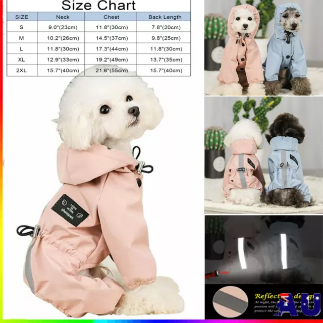 Vêtements Réfléchissants Pour Chien Manteau De Pluie Imperméable À 4 Pattes R