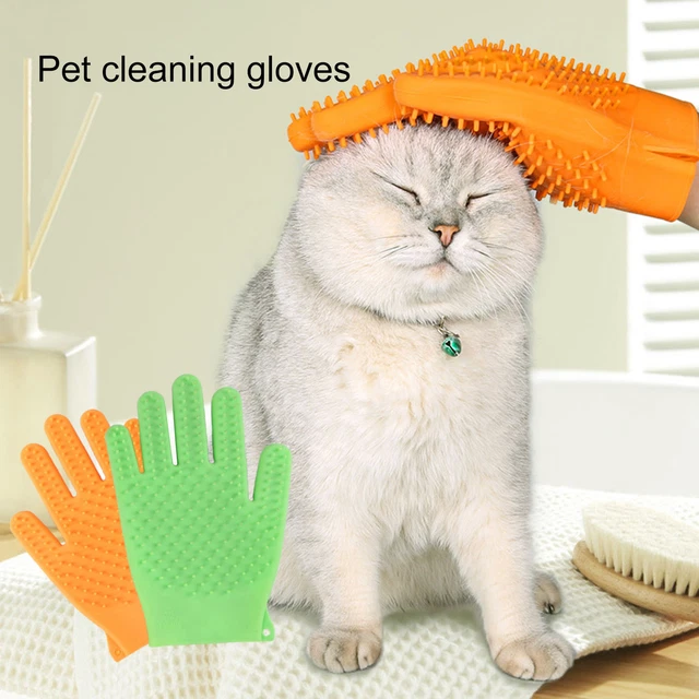 1Pc Pet Badehandschuhe Soft Bump Haarentfernung Haustier Katzenhaar