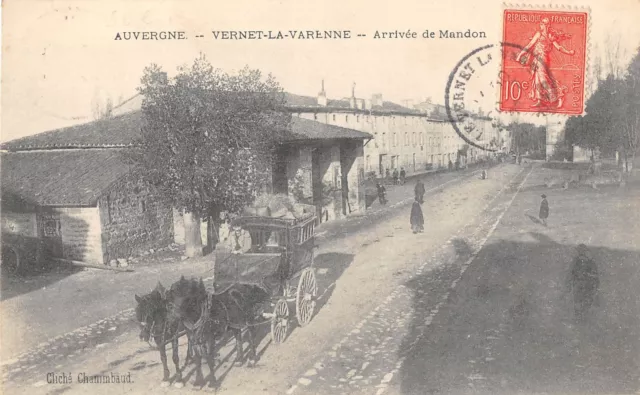Cpa 63 Vernet La Varenne Arrivede De Mandon (Diligence