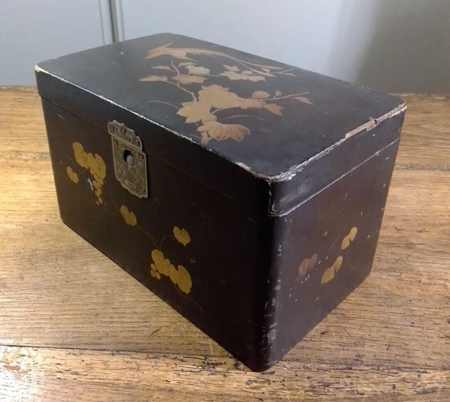 Boîte A The En Bois Complete Dans Le Style Japonisant Napoleon Iii