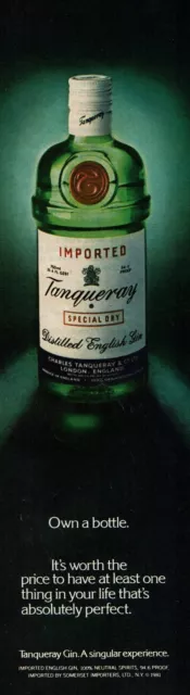 1982 Vintage Print Ad Tanqueray Special Dry Gin Own a bottle It's worth price