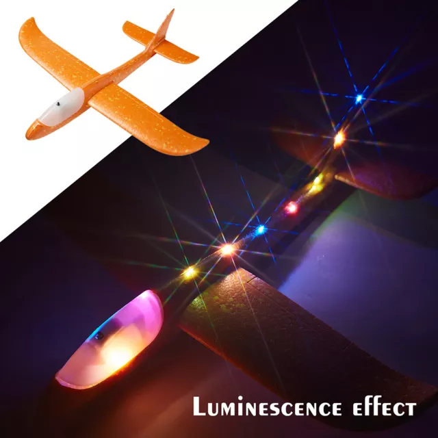 LED Foam Light DIY Kids Toys Hand Throw Flying Planes Foam Airplane Glider Toys