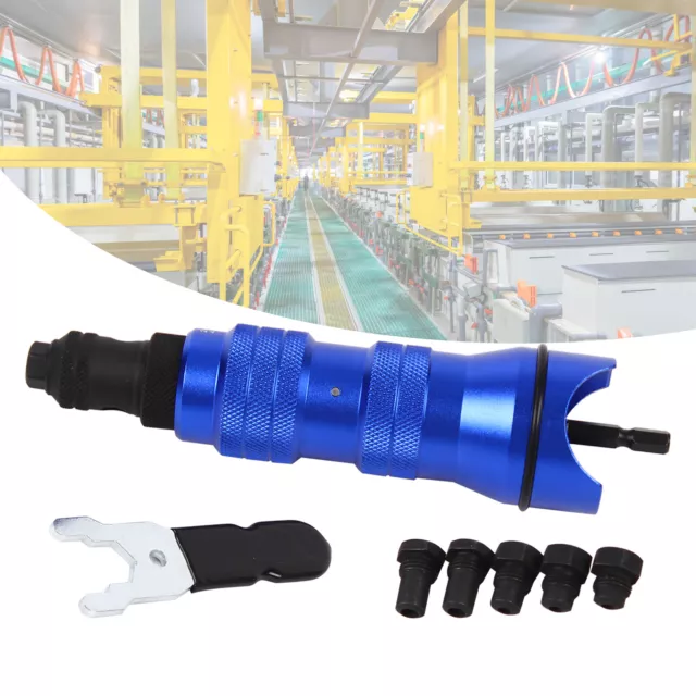 Blind Rivet Gun Adapter New For Drill Electric Nut Riveting Insert Set 2.4-6.4mm