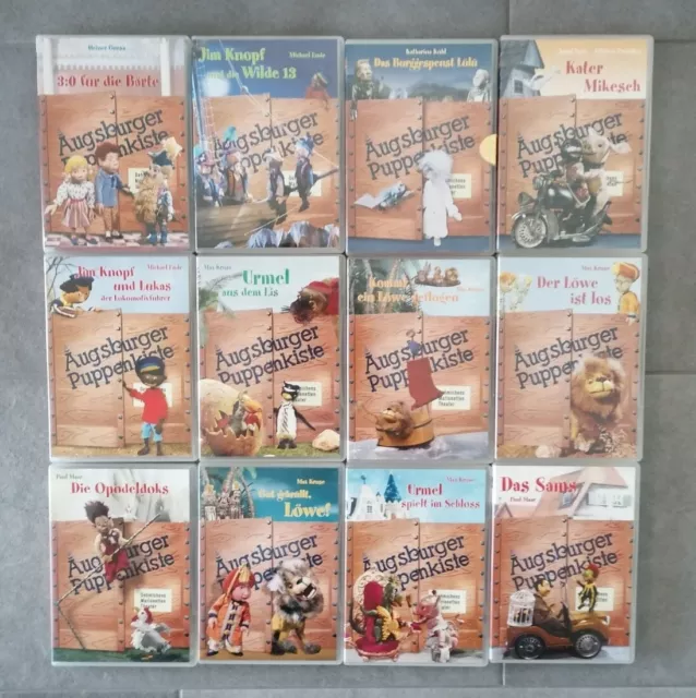 12 xAugsburger Puppenkiste DVD, ansehen, Seltene Folgen!