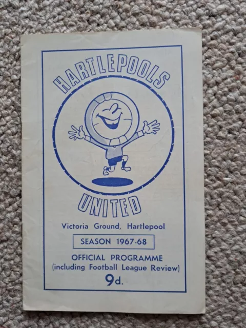 Fri 27th Oct, 1967, Div 4, Hartlepool v Bradford, Original Programme.