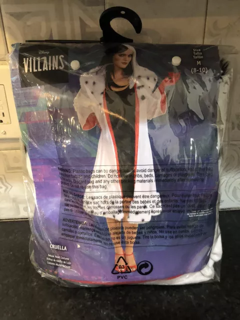 Adult Disney's Cruella De Vil Deluxe  Women's Halloween Costume M