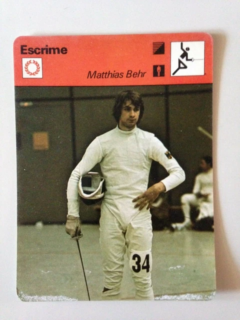 Carte Collection Editions Rencontre 1979 - Escrime - Friedrich Wessel - Carte Sportive Vintage
