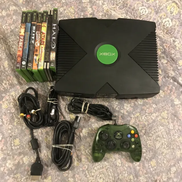 Original Xbox Console w/ Controller / Remote / 7 Games Bundle All Tested/Working