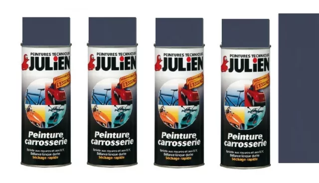 4 Peinture Aerosol Gris Titanium Carrosserie Auto Moto Velo Scooter Vehidecor