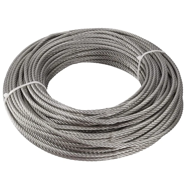 164 Ft 1/4 Inch Wire Rope, 7 X 19 Construction Strand Stainless Steel Wire Cable