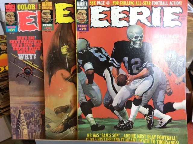 Eerie #79 80 81 Warren Magazine 1976 Kelly Frazetta