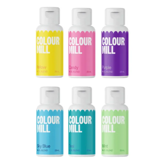 Color Mill Set di coloranti alimentari 6 x 20 ml - Colori per feste in piscina