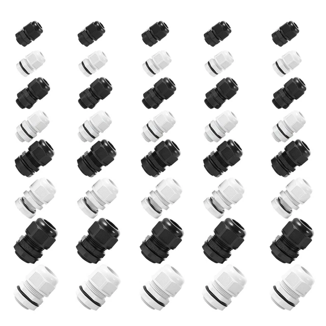 Lot De 40 Presse-Étoupes Étanches IP68 - M12 M16 M20 M25 - Pour Boîtes De Dérivation Et Équipements Électriques