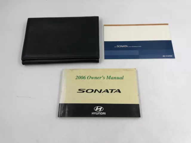 2006 Hyundai Sonata Owners Manual Handbook Set with Case OEM A03B18057