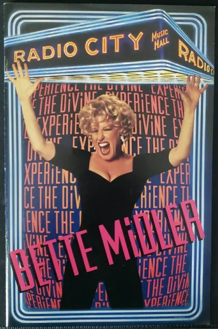 EXPERIENCE THE DIVINE Playbill BETTE MIDLER Radio City NYC Oct 1993 With Ticket