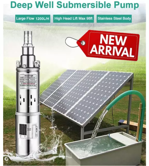 Solar Power Water Pump DC Industrial Grade Deep Well Submersible Pump 24V