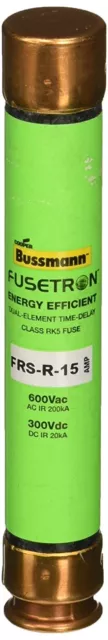 Bussmann FRS-R-15 Fusetron Time-Delay Current Limiting Class RK5 Fuse, 600V