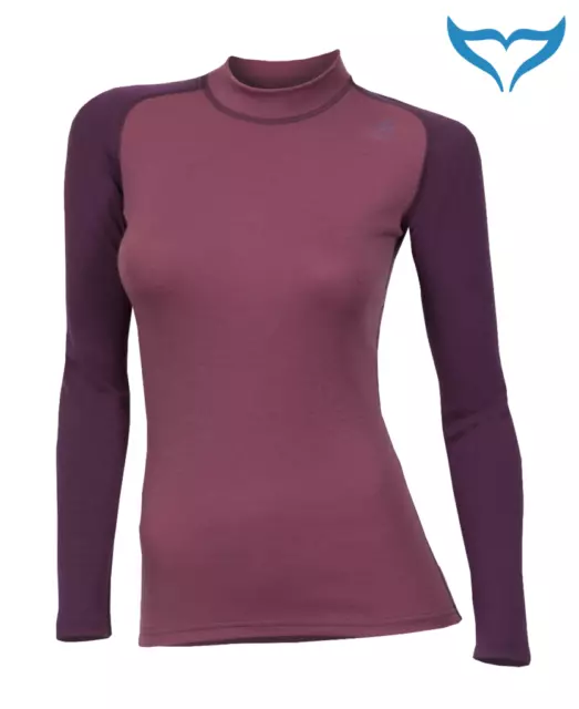 Aclima Warmwool Shirt Crew Neck Woman S-XXL Merino Wool 200 g damson grape wine