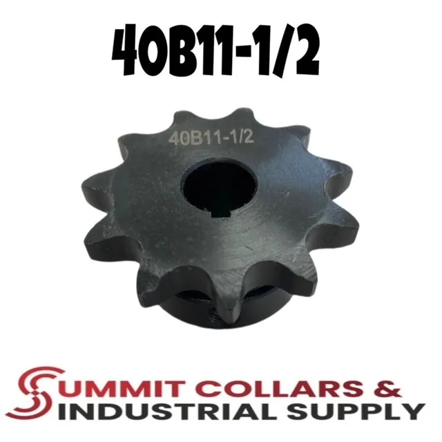 40B11-1/2 Sprocket for #40 chain 1/2" Bore 11 Teeth with Keyway