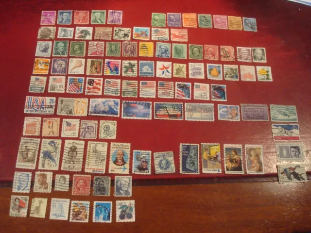 UNITED STATES - 99 x AMERICAN STAMPS (6) - ALL DIFFERENT