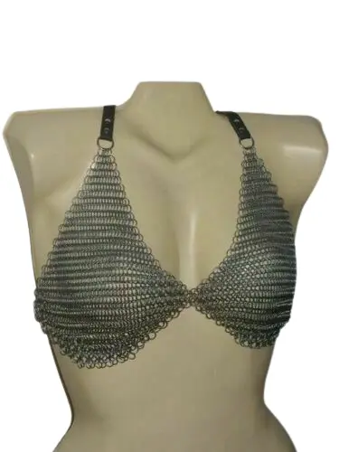 CHAIN MAIL BRA, 10 MM ALUMINIUM BUTTED NEW MEDIEVAL VIKING ANTIQUE BRA FOR  WOMEN 