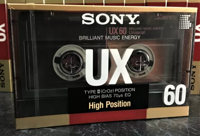 Sony UX 60 Music Cassette Tape Type II High Position (Sealed) Made in Japan