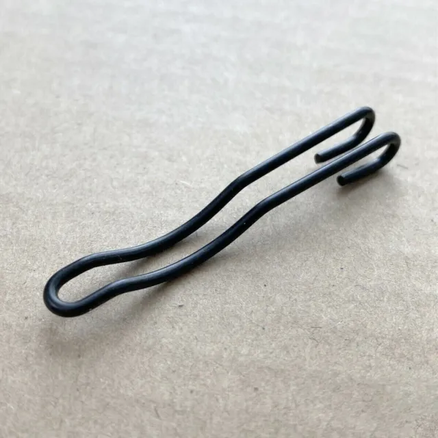 Black Deep Carry Wire Pocket Clip For Spyderco Knives