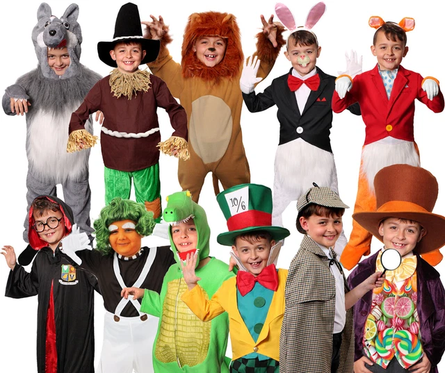 Boys World Book Day Fancy Dress Costume Childs School Book Week Choose Character