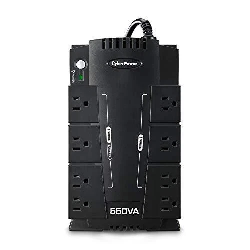 CP550SLG Standby UPS System, 550VA/330W, 8 Outlets, Compact