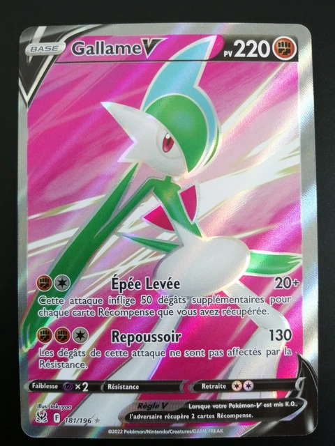 Carte Pokemon Gallame V 181/196 Full art EB11 Origine Perdue neuve FR
