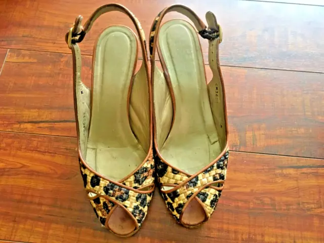 Women's Animal Print Wedge Sandals Stuart Weitzman size 7