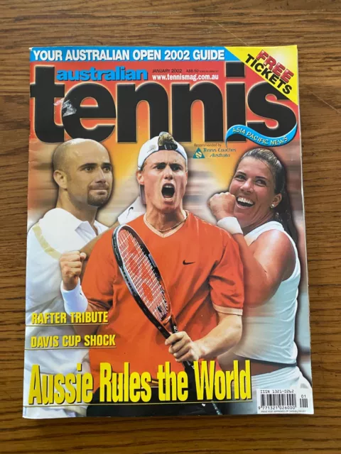 AUSTRALIAN TENNIS  MAGAZINE  Jan 2002  AUSSIE OPEN GUIDE 2002 Profiles, Rafter