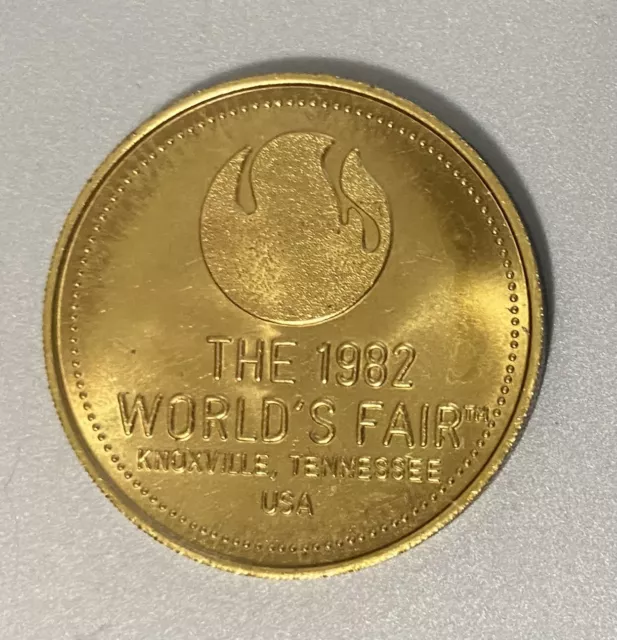 1982 Knoxville Tennessee Worlds Fair Sunsphere 39mm Bronze Medal Coin