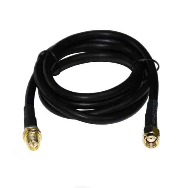 Low Loss RP-SMA Male to RP-SMA Female RG58 U Coaxial Cable 3.3ft 1-Meter